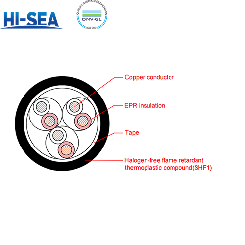 CHEPF/SC EPR Insulation Low Smoke Halogen Free Flame Retardant Marine Communication Cable